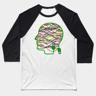 Wireman- Electrical Electronic Theme Human Head Shaped USB and Wire art Baseball T-Shirt